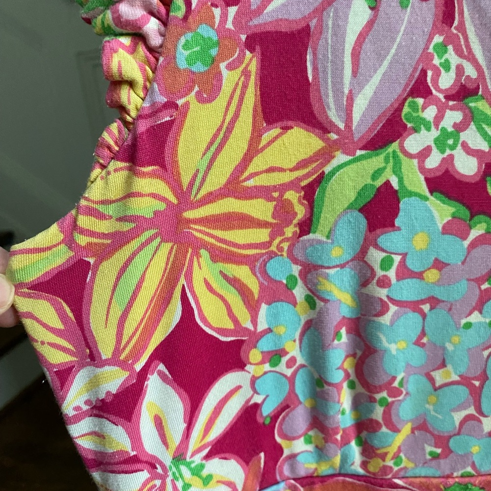 Lilly Pulitzer Pink Flutter Sleeve Sundress Size Large - Picture 6 of 8